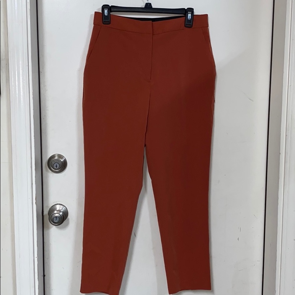 TOPSHOP Women size 8 terracotta/burnt orange pant